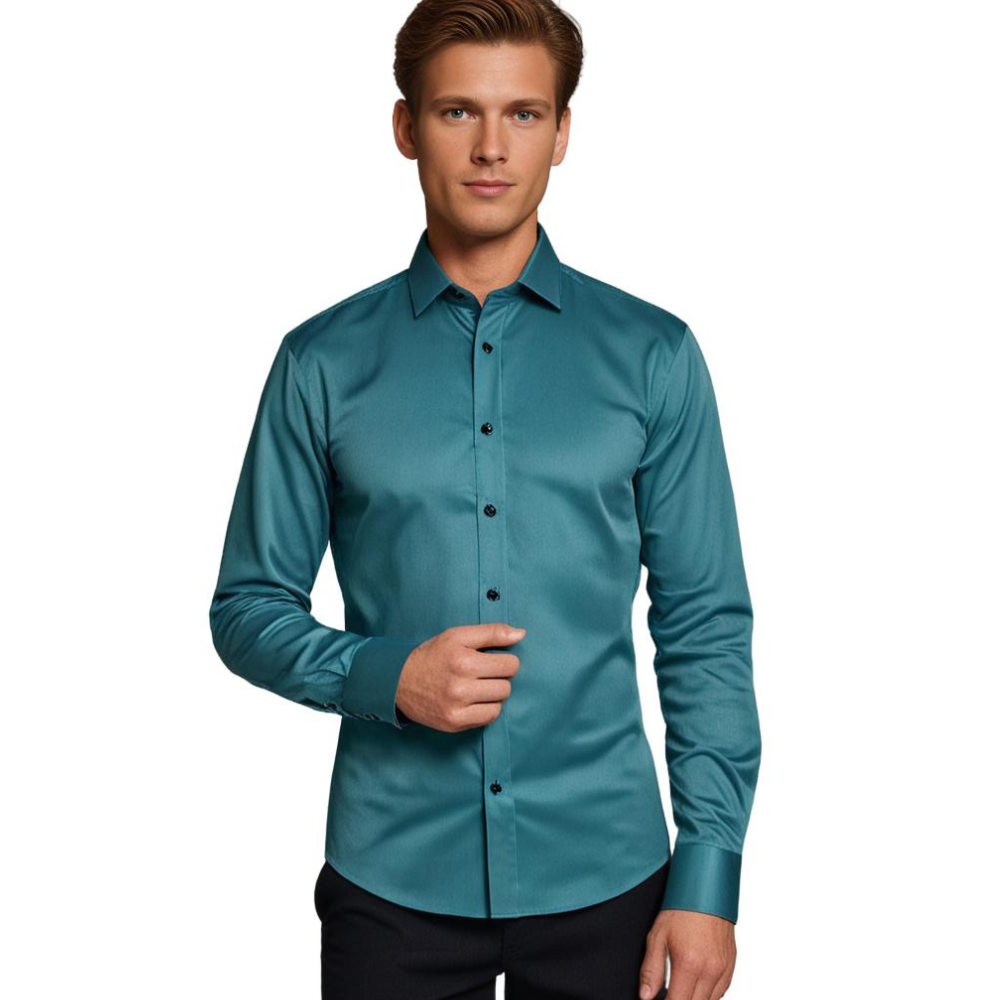 Herren Business-Freizeit Hemd Slim Fit – Langarm, Eleganter Allrounder für Büro & Alltag