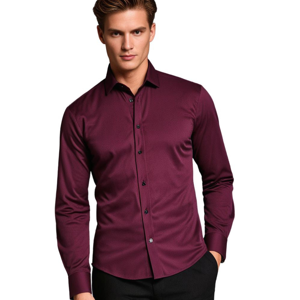 Herren Business-Freizeit Hemd Slim Fit – Langarm, Eleganter Allrounder für Büro & Alltag