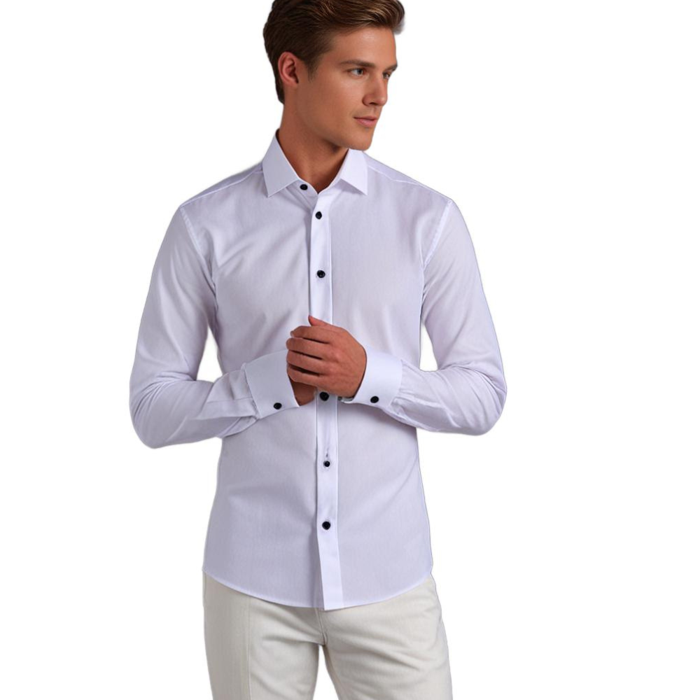 Herren Business-Freizeit Hemd Slim Fit – Langarm, Eleganter Allrounder für Büro & Alltag