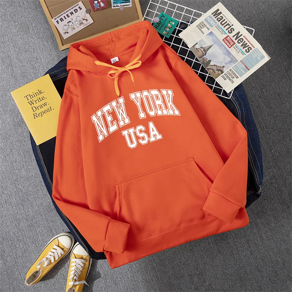 Emily - Kapuzenpullover mit New York Schriftzug