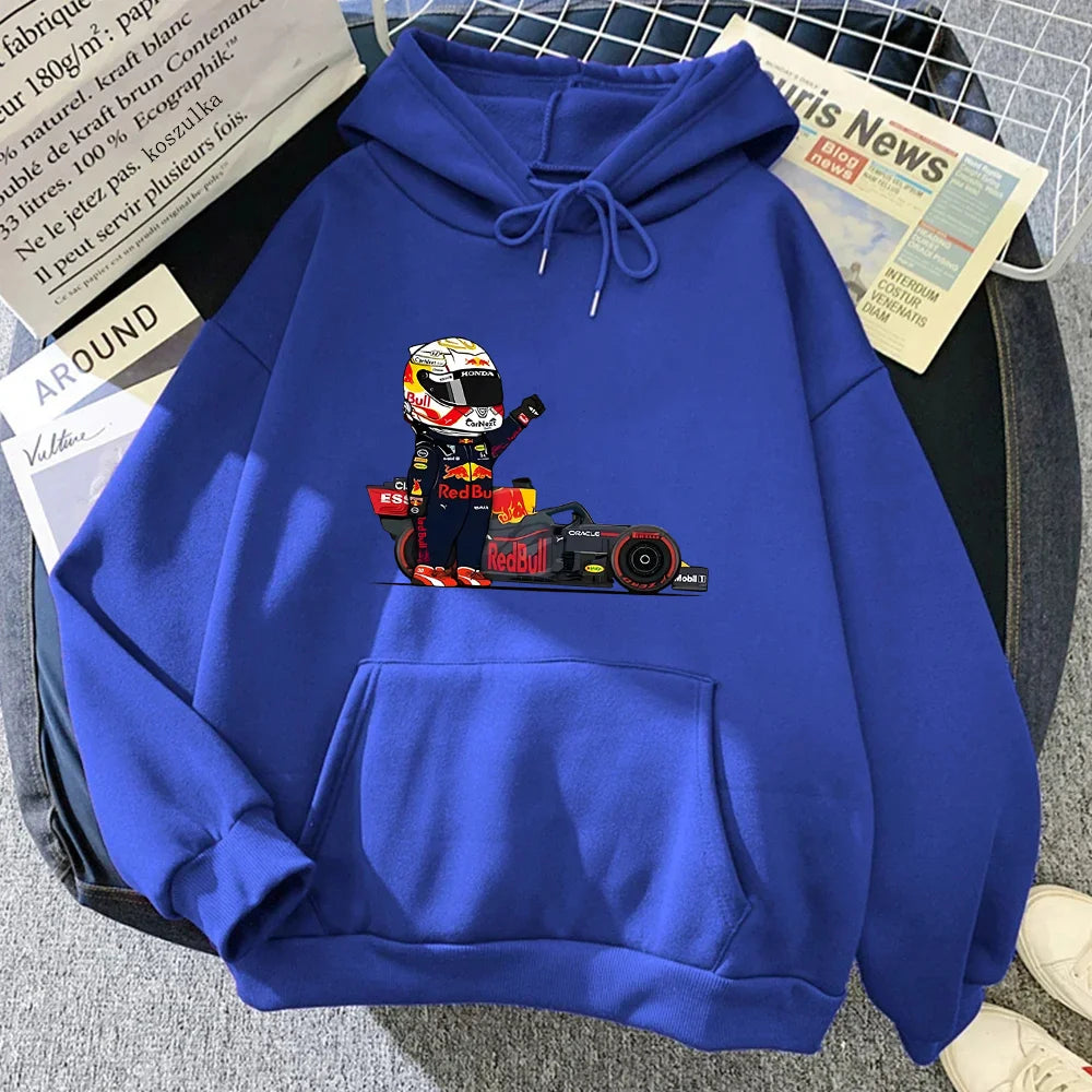 Julian – Unisex Kapuzenpullover mit Rennwagen-Design