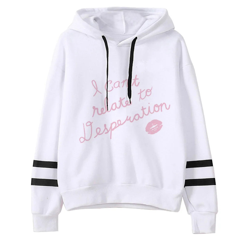 Melanie – Weißer Kapuzenpullover mit stilvollem Print