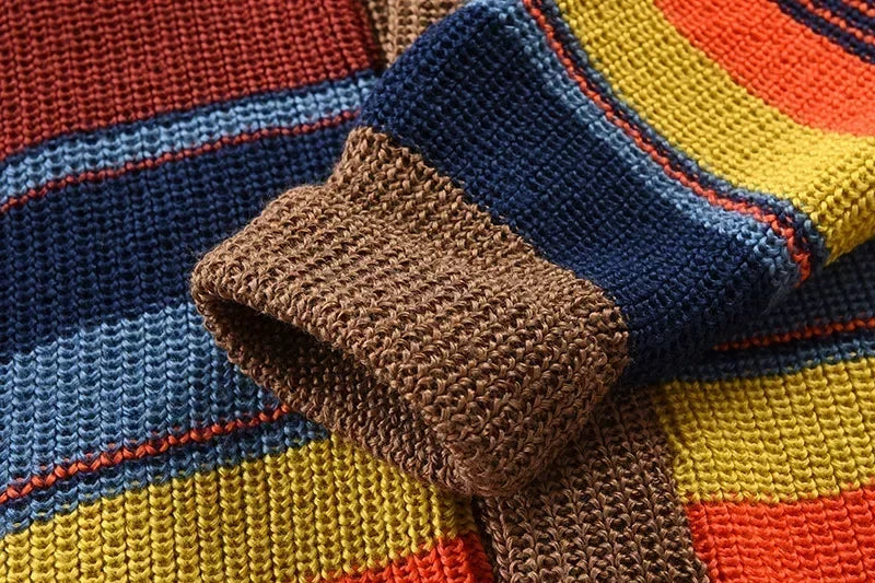 Johann – Strickjacke mit farbenfrohem Streifendesign