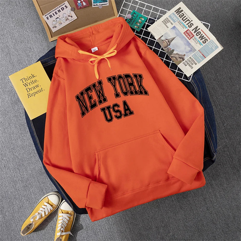 Emily - Kapuzenpullover mit New York Schriftzug