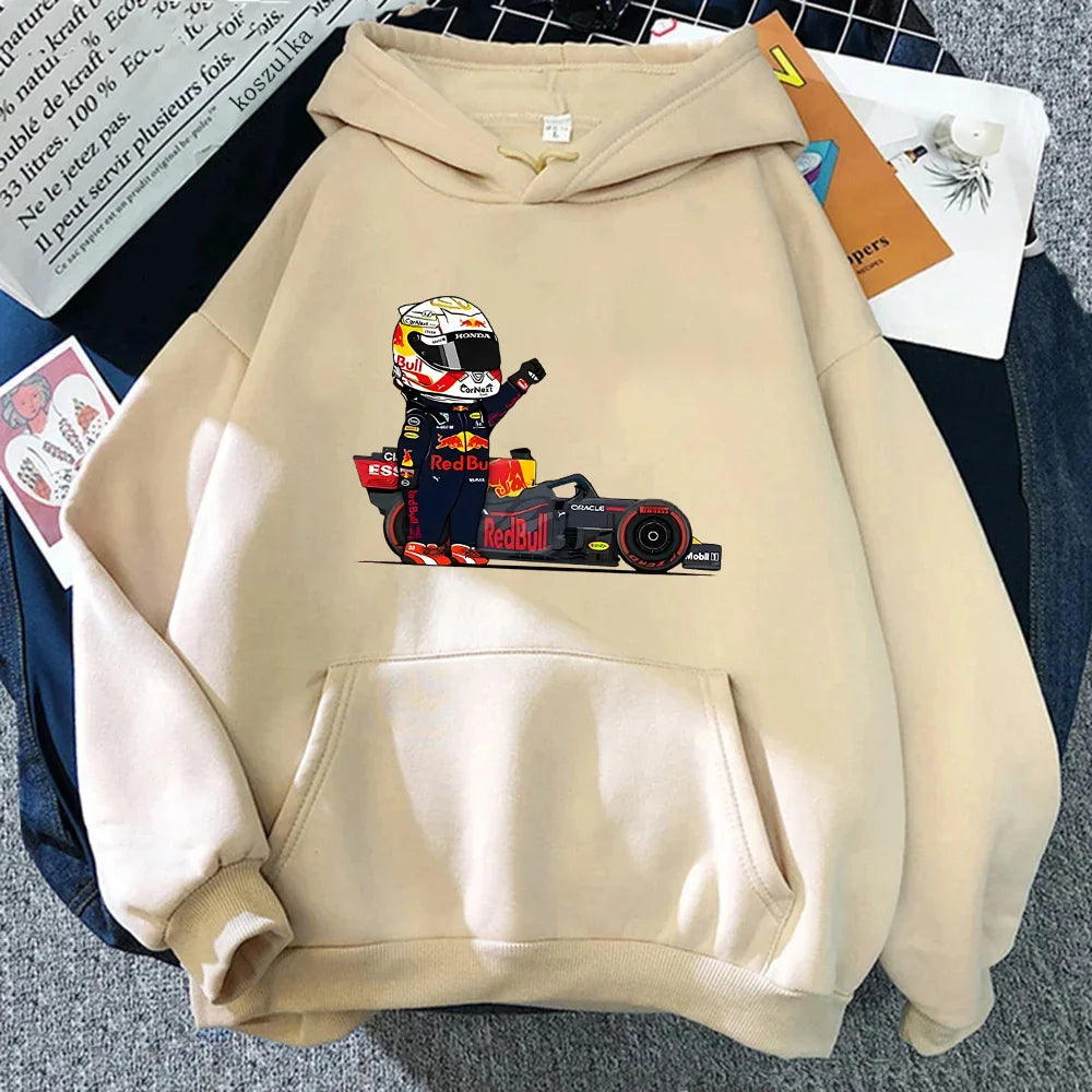 Julian – Unisex Kapuzenpullover mit Rennwagen-Design