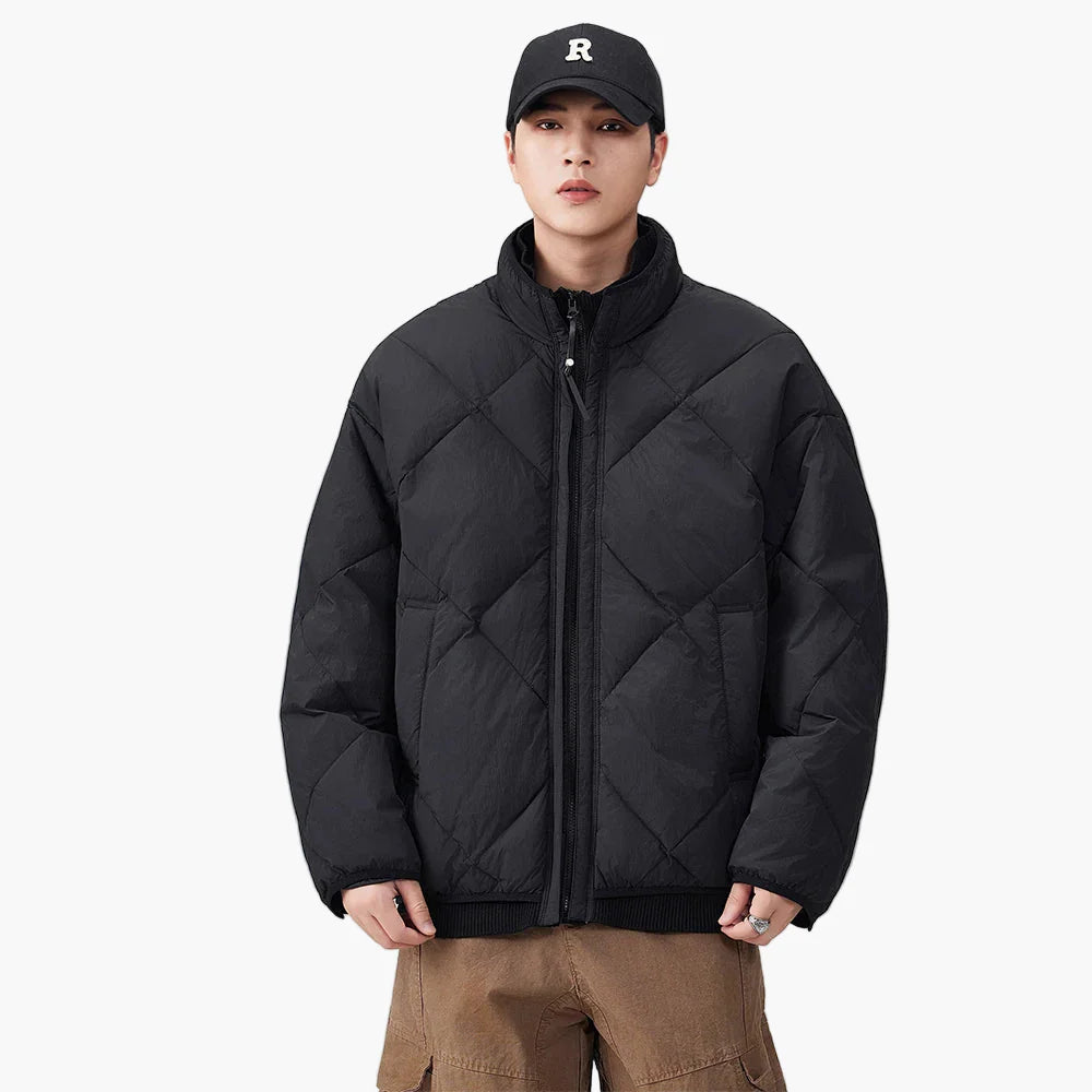 Herren Steppjacke im Oversized-Look für Freizeit und Alltag