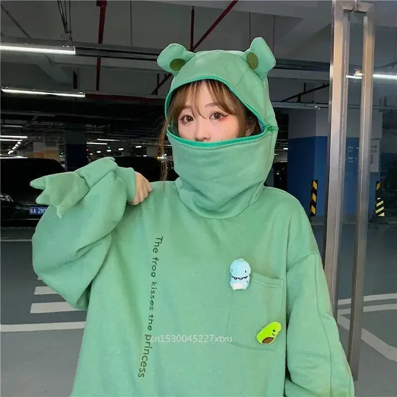 Mia - Kapuzenpullover mit Frosch-Design