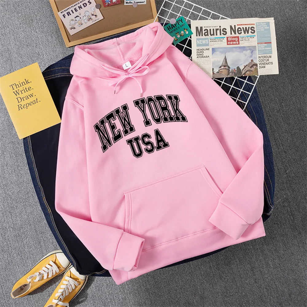 Emily - Kapuzenpullover mit New York Schriftzug