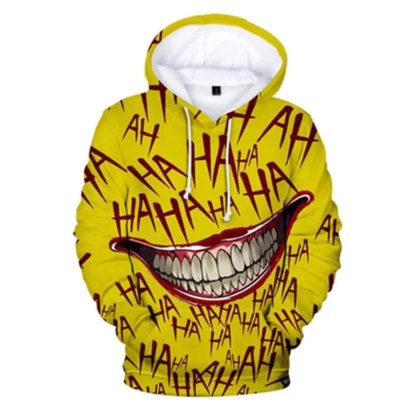 Nils – Kapuzenpullover mit Joker-Lächeln-Print