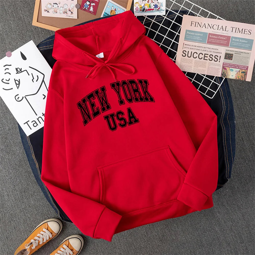Emily - Kapuzenpullover mit New York Schriftzug
