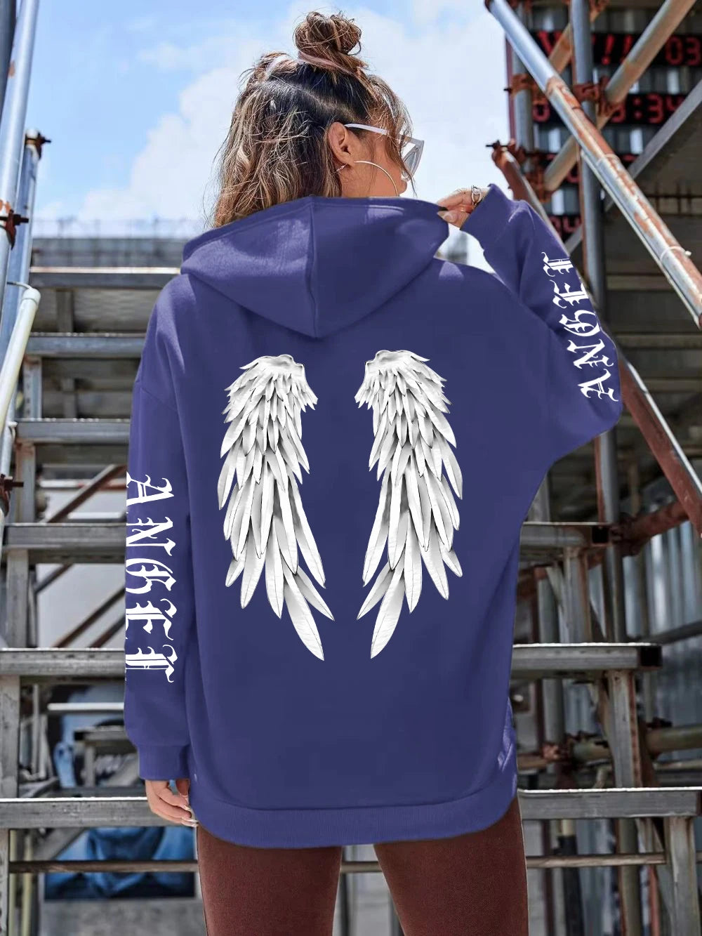 Isabelle - Fleece-Kapuzenjacke mit Engelsflügeln