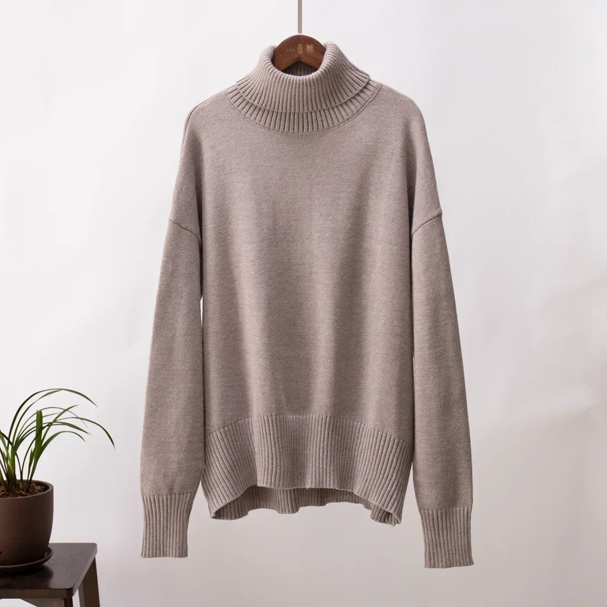 Martina - Warmer Strickpullover mit Hohem Kragen