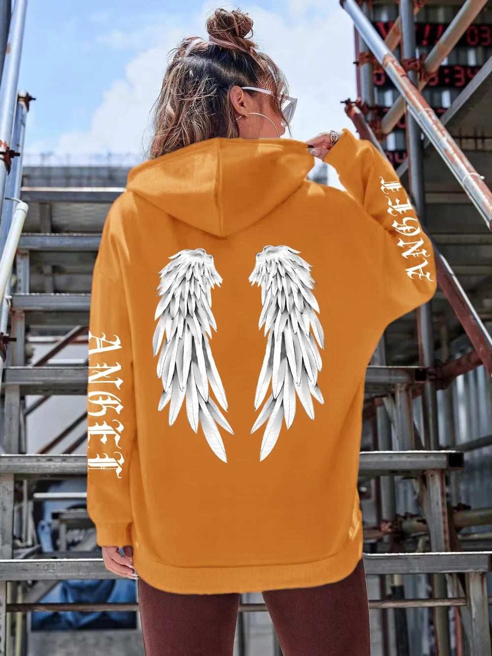 Isabelle - Fleece-Kapuzenjacke mit Engelsflügeln