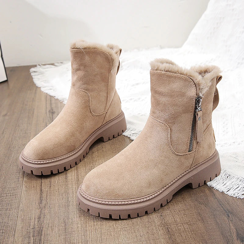 Elena - Damen-Winterstiefeletten - Stilvolle, warme Schneestiefel mit Plüsch