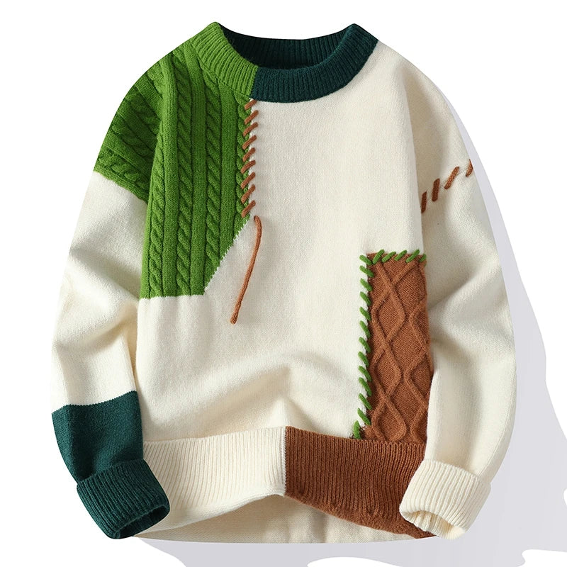 Dominic - Patchwork-Strickpullover