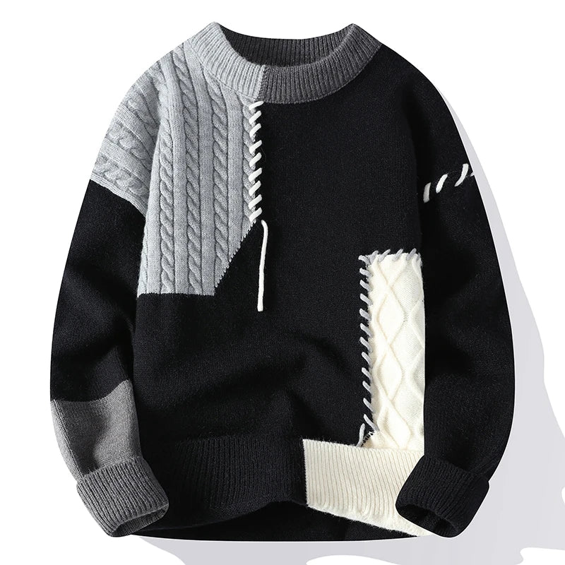 Dominic - Patchwork-Strickpullover