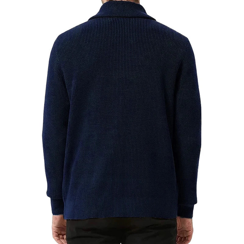 Cardigans en tricot pour hommes, pull décontracté, cardigans monochromes, revers boutonné, veste en tricot, pulls vintage pour hommes, automne, hiver, 2024