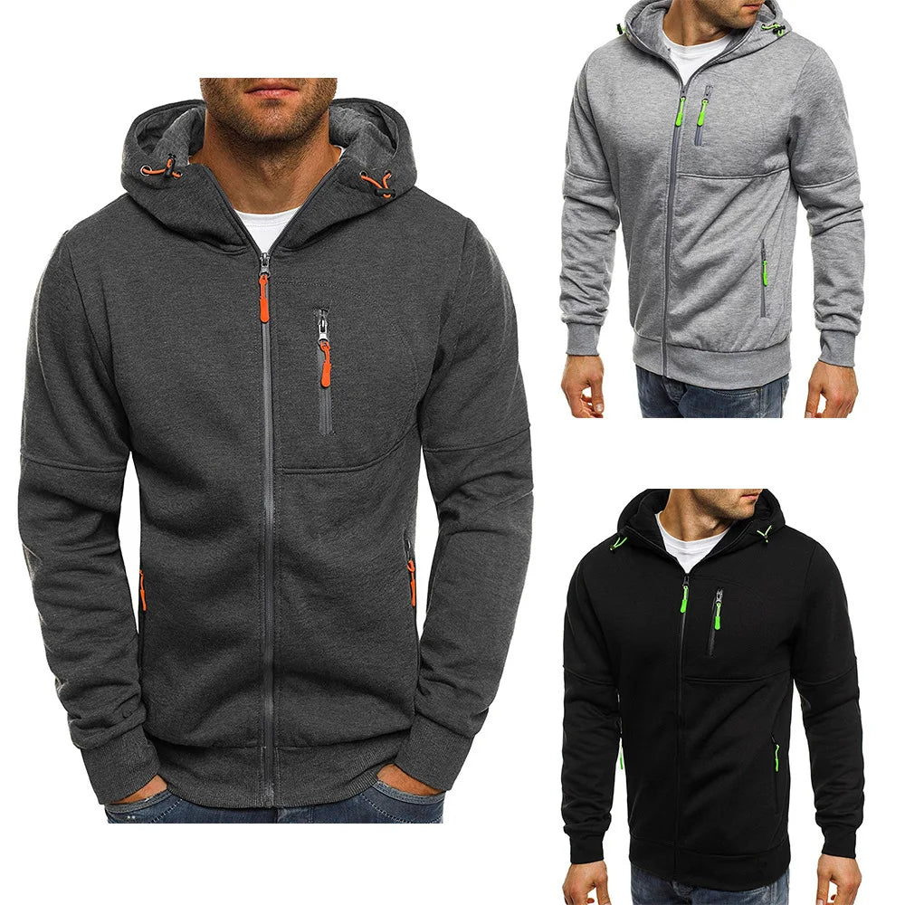 Bazyli – Herren Kapuzenpullover mit Reißverschluss