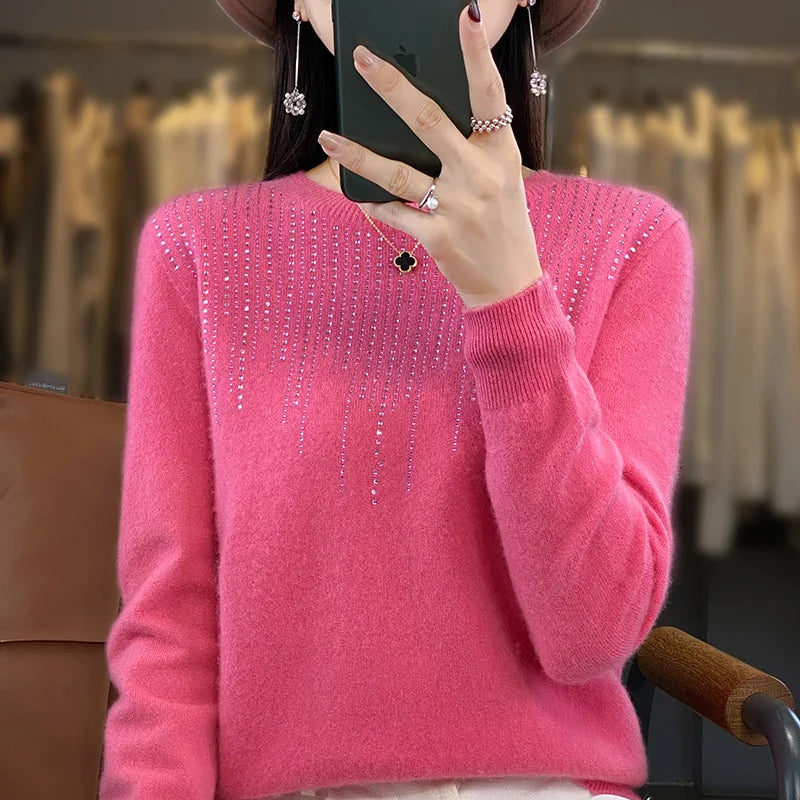 Nelia - Lang Strickweste