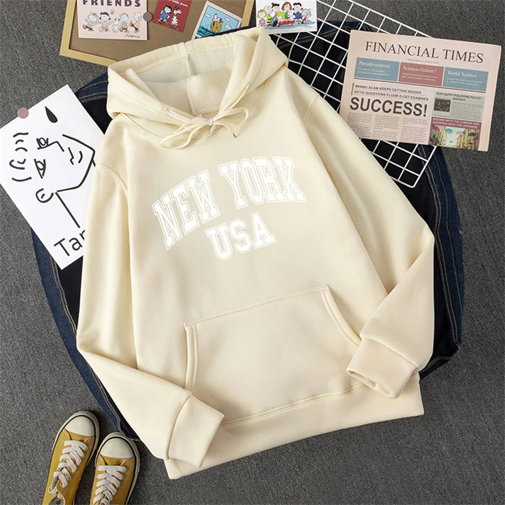 Emily - Kapuzenpullover mit New York Schriftzug