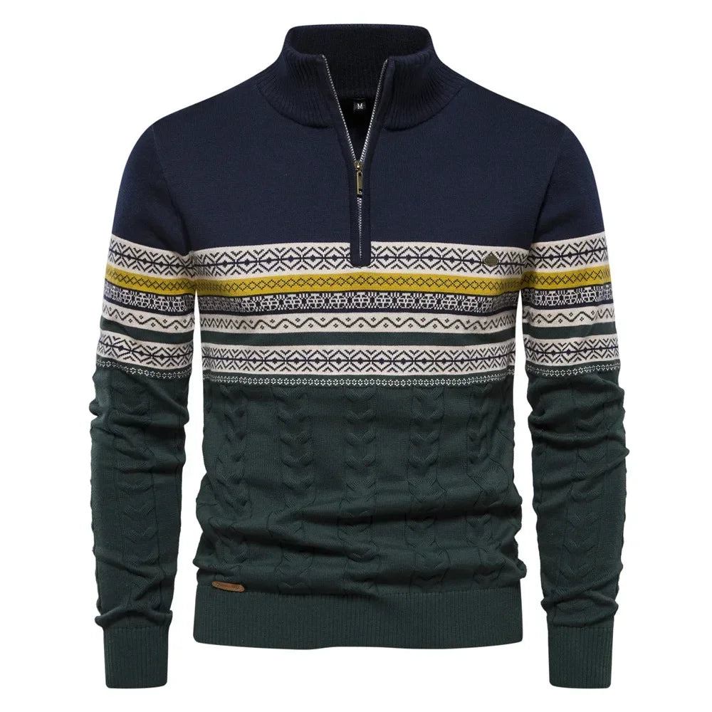 Alexander - Wärmender Strickpullover mit Halbem Rollkragen
