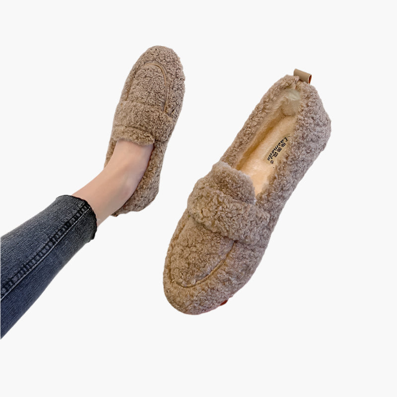 Damen Hausschuhe Plüsch Mokassin Stil – Bequeme und Stilvolle Indoor-Slipper