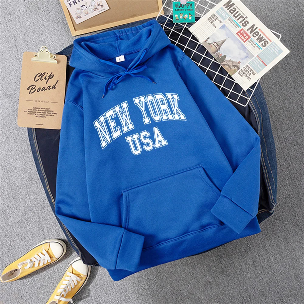 Emily - Kapuzenpullover mit New York Schriftzug