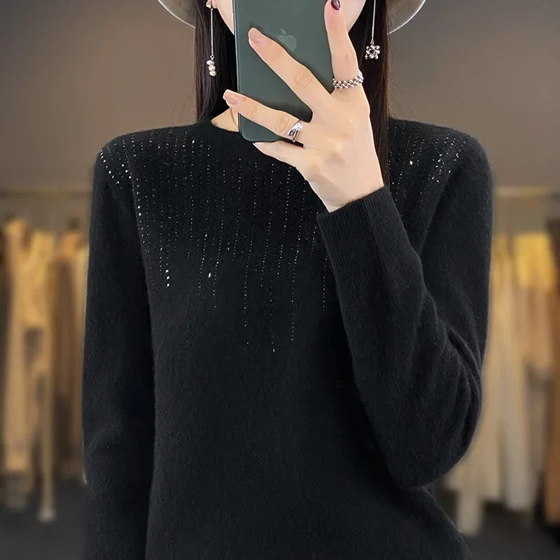 Nelia - Lang Strickweste