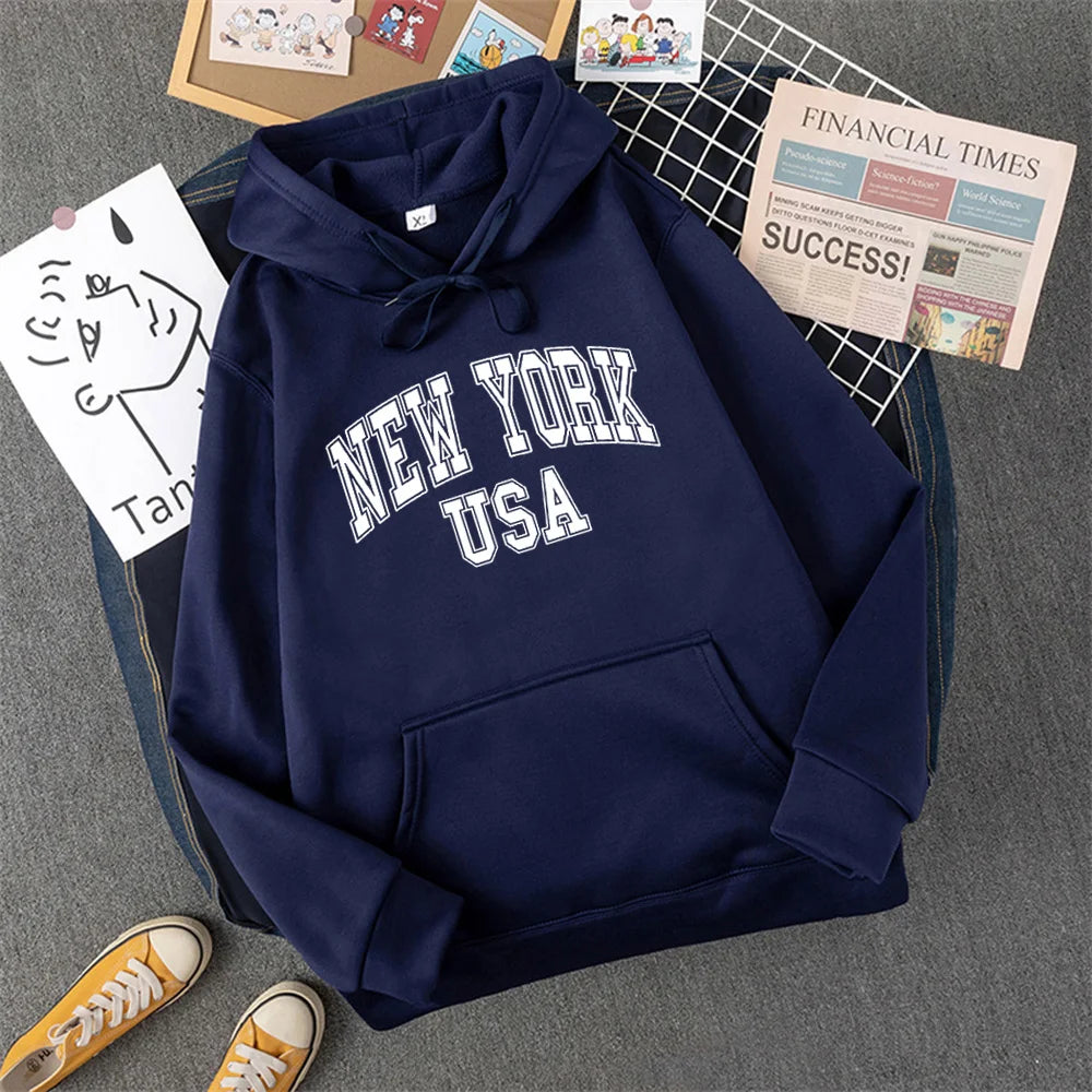 Emily - Kapuzenpullover mit New York Schriftzug