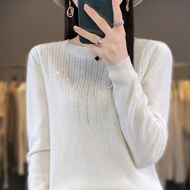 Nelia - Lang Strickweste