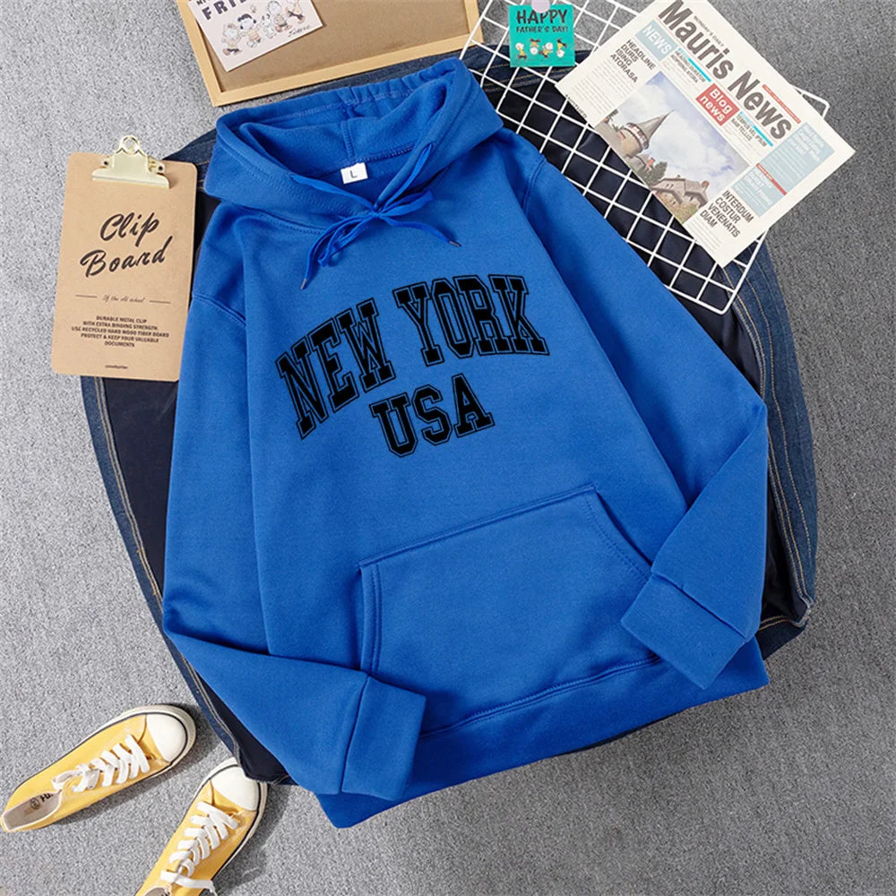 Emily - Kapuzenpullover mit New York Schriftzug