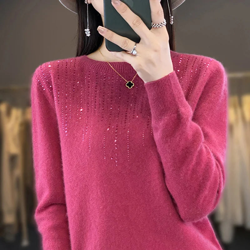 Nelia - Lang Strickweste