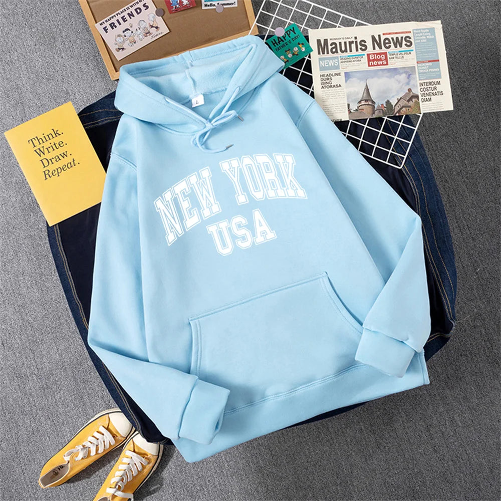 Emily - Kapuzenpullover mit New York Schriftzug