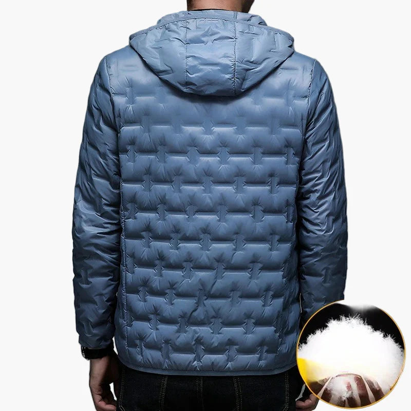 Herren Daunenjacke für Winter Outdoor & Freizeit – Leichte Steppjacke mit Kapuze