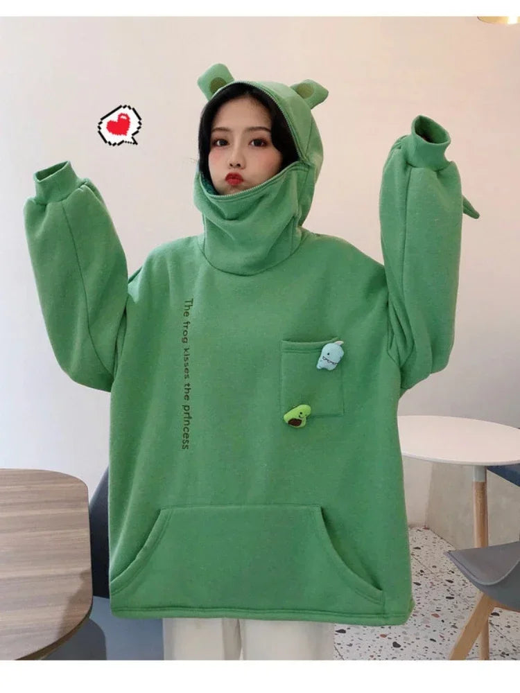 Mia - Kapuzenpullover mit Frosch-Design