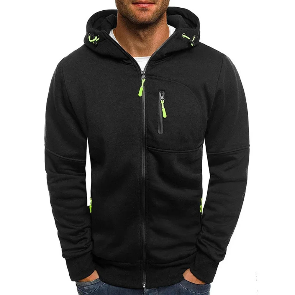Bazyli – Herren Kapuzenpullover mit Reißverschluss