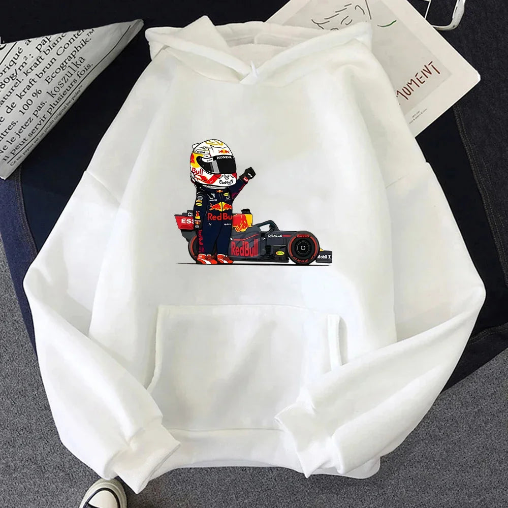 Julian – Unisex Kapuzenpullover mit Rennwagen-Design