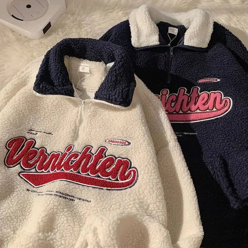 Annabelle - Fleece-Pullover mit Schriftzug