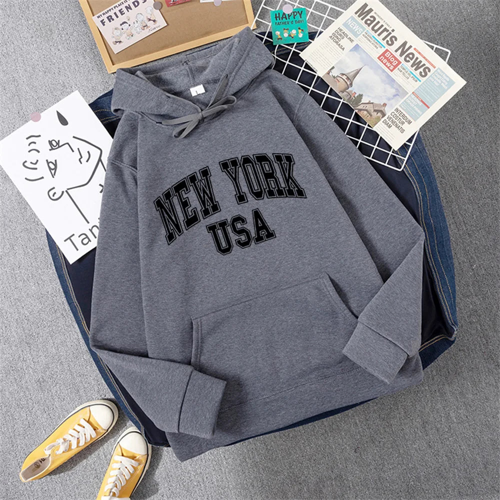 Emily - Kapuzenpullover mit New York Schriftzug