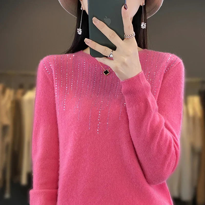 Nelia - Lang Strickweste