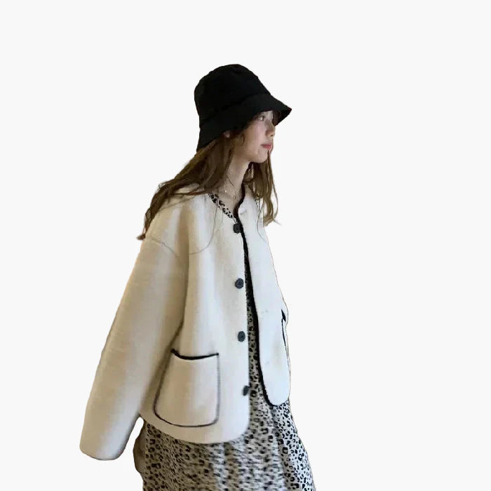 Damen Teddy-Fleece Oversize Jacke – Lässiger Herbst & Winter Streetstyle