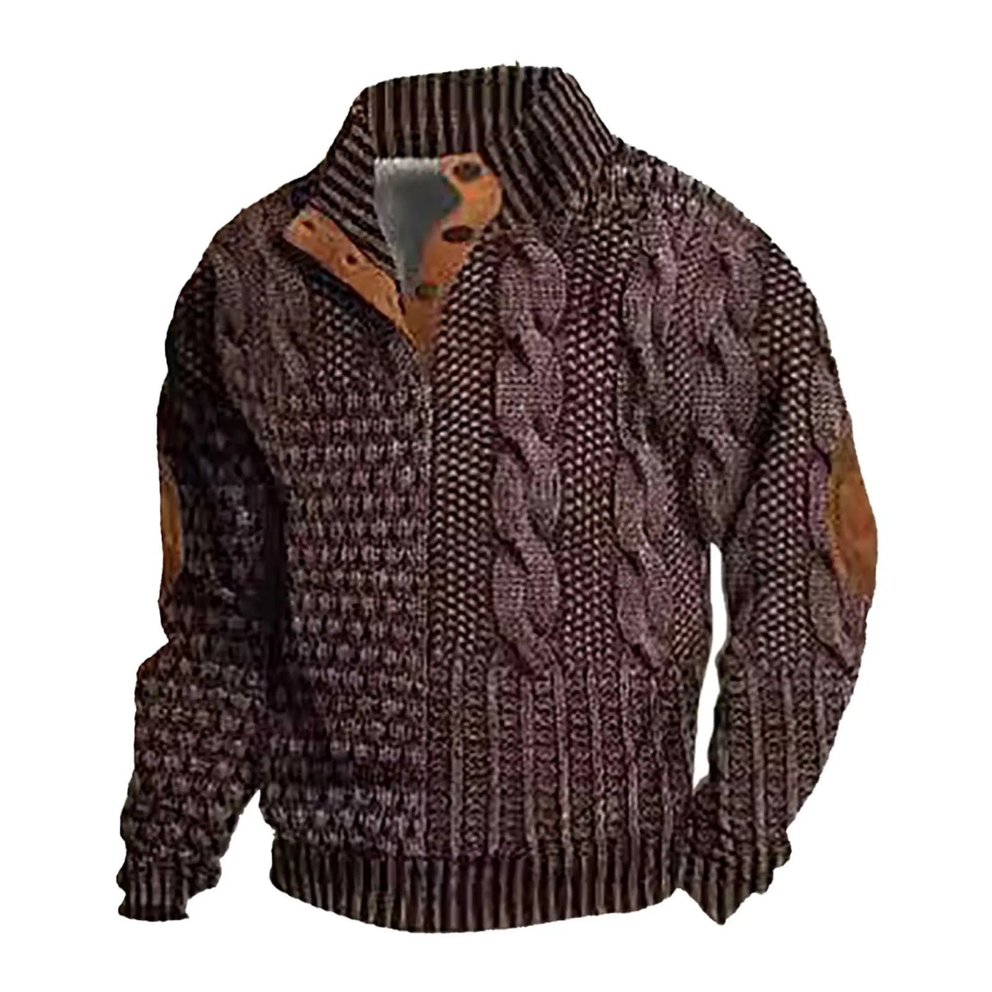 Raymond – Herrenpullover mit Knöpfen am Kragen und Kordelstruktur