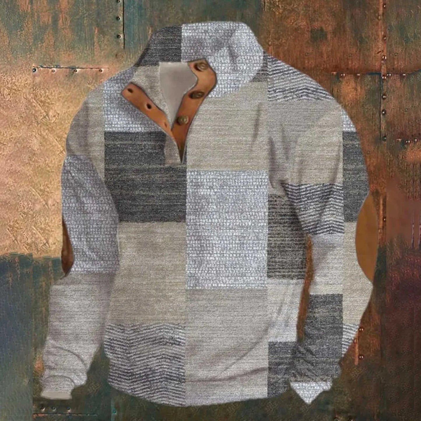 Raymond – Herrenpullover mit Knöpfen am Kragen und Kordelstruktur