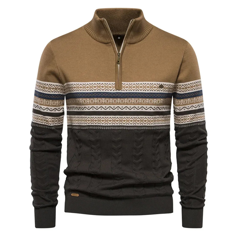 Alexander - Wärmender Strickpullover mit Halbem Rollkragen