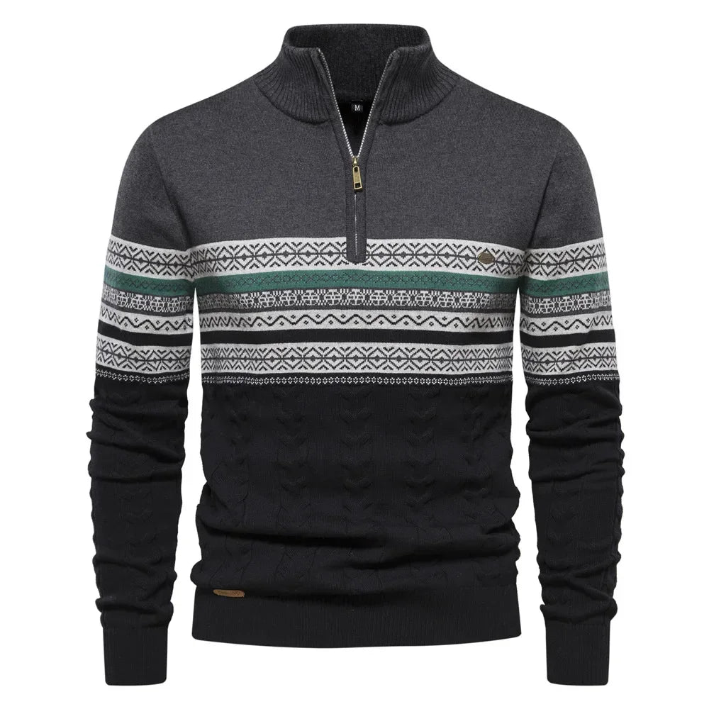 Alexander - Wärmender Strickpullover mit Halbem Rollkragen