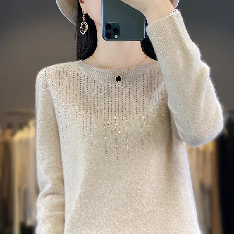 Nelia - Lang Strickweste