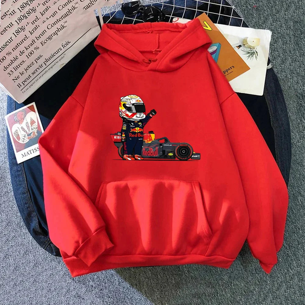 Julian – Unisex Kapuzenpullover mit Rennwagen-Design