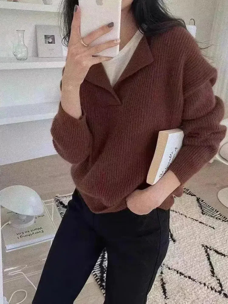 Clara – Lockerer Damen Strickpullover im Oversize-Stil für den Winter