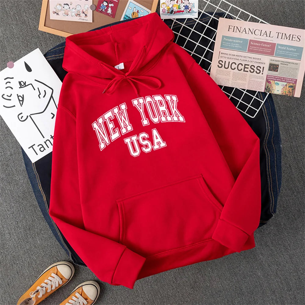 Emily - Kapuzenpullover mit New York Schriftzug
