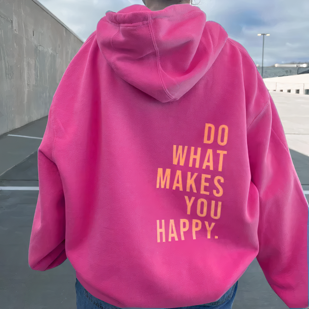 Damen Kapuzenpullover mit Textdruck – Lässiger Motivations-Hoodie für Alltag und Freizeit